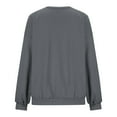 thumbnail image 4 of HAiming Oversize Womens Tops Casual Long Sleeve Pullover Solid Color Sports Clothes Trendy Fall Winter Blouse, 4 of 5