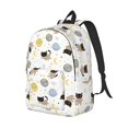 thumbnail image 2 of Daiia Cute Cat Vintage Canvas Backpack for Men and Women ,Hiking Backpack,Travel Laptop Bag for School,Large Capacity Backpack, 2 of 8