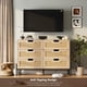 thumbnail image 3 of Natural rattan 6-cajón moderno cómoda: estilo rural de madera almacenamiento gabinete con metal legs - great para bedrooms & living rooms, 3 of 7