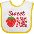 thumbnail image 3 of Inktastic Sweet One Strawberry Birthday Boys or Girls Baby Bib, 3 of 4