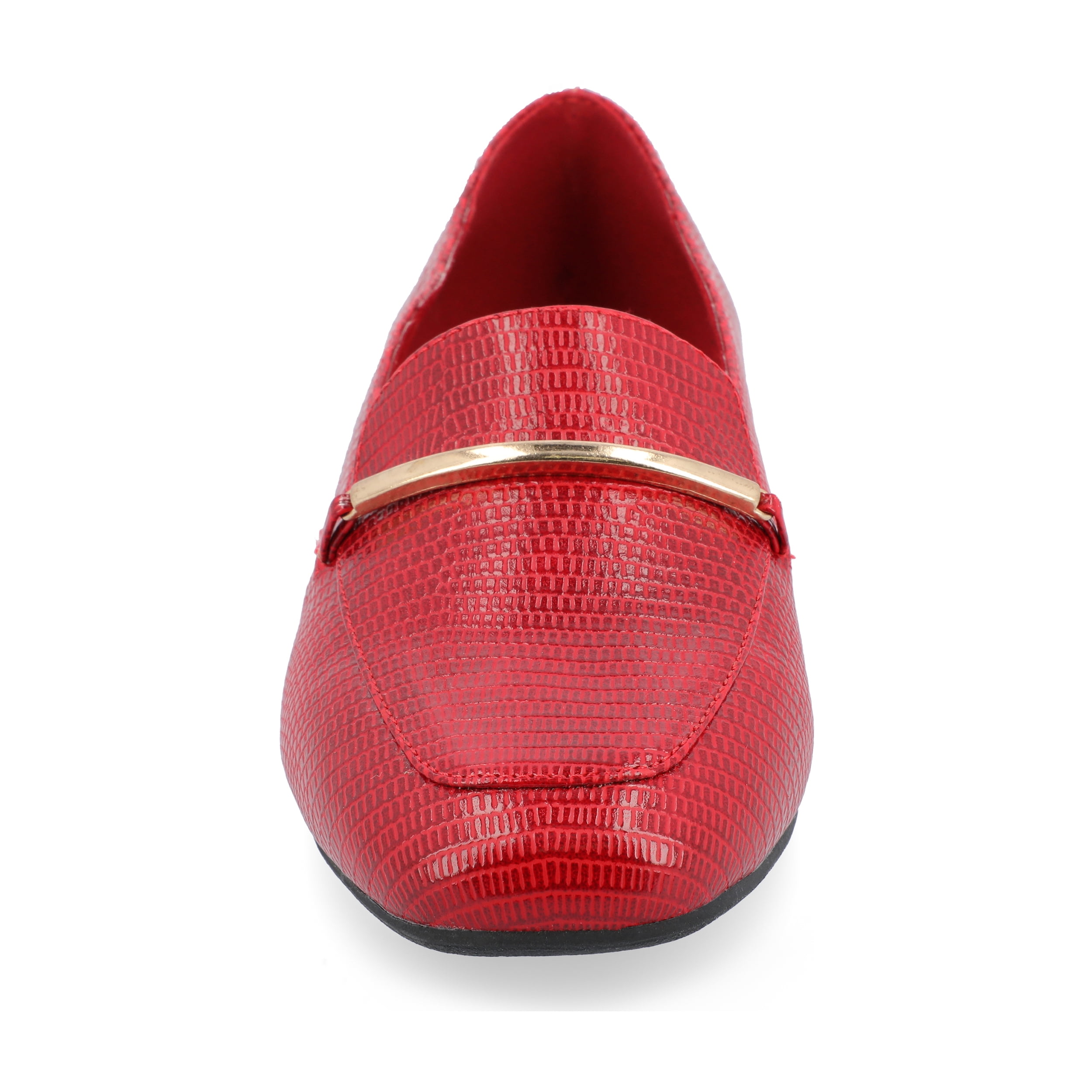 Journee Womens Wrenn Slip On Square Toe Loafer Dress Flats