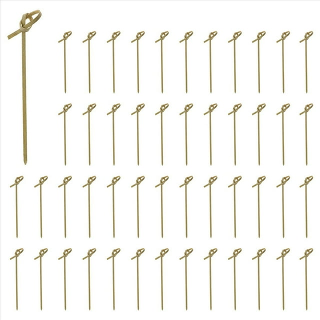 Paquete de 2500 Selecciones de CóCtel de Bambú Palillos de CóCtel Brochetas de Bambú Palillos de Dientes para Aperitivos 4 Pulgadas