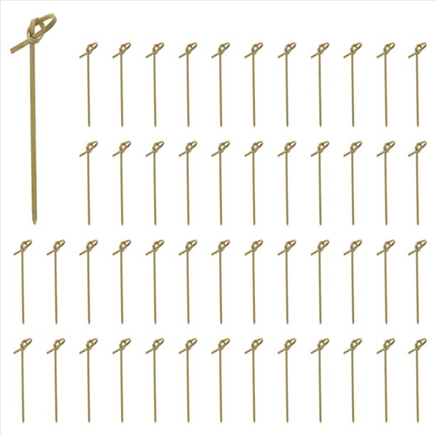Paquete de 2500 Selecciones de CóCtel de Bambú Palillos de CóCtel Brochetas de Bambú Palillos de Dientes para Aperitivos 4 Pulgadas