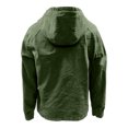 thumbnail image 4 of FRSASU Mens Sweatshirt Long Sleeve Denim Rugged Zip Hoodie Streetwear Casual Top Army Green, 4 of 6