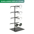thumbnail image 3 of Sunglasses Display Stand, 1 Pack - Stainless Steel Sunglass Rack, 4-tier Glasses Stand with Holder Base (Black), 3 of 5