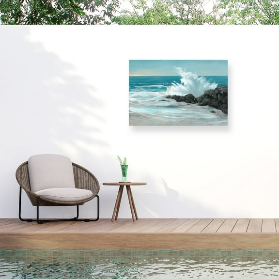 Tim O'Toole 'Crashing Wave I' Outdoor Canvas 12x19