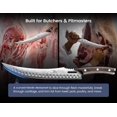 thumbnail image 3 of SYOKAMI Butcher Knife, 10.5 Inch High Carbon Japanese Style Carving Knife with Wood Full Tang Handle, Damascus Pattern, Razor Sharp Breaking Knife with Gift Box Ideal for Thanksgiving Day, BBQ, 3 of 6