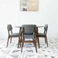 thumbnail image 4 of Izmir Modern Solid Wood Walnut Dining Room & Kitchen Table Set for 4, 4 of 4