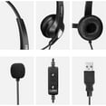 thumbnail image 5 of Callez Wired USB Headset, Stereo Headphones with Noise Cancelling for PC Laptop Call Center, 5 of 9