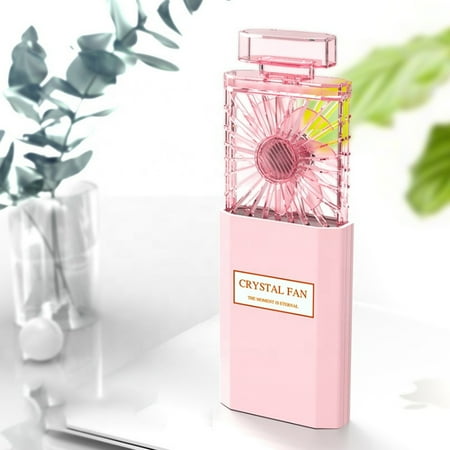 

dwsnxt Portable and Rechargeable Mini Personal Fan with 3 Speeds Mode Elegant Design for Travel Office and Home Use Pink
