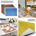 thumbnail image 4 of Efavormart 6 Pack Non-Slip Table Placemats, Rectangle Faux Leather Placemats With Glitter - Champagne for Wedding, Banquet, Party, Kitchen, Dining, Conference Tables Decor, Centerpieces, 4 of 11