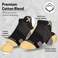 thumbnail image 6 of Odd Sox – Basix Pastel Black and Cream Ankle Socks – Medium Unisex Size – Cushioned Cotton Blend, 6 of 6