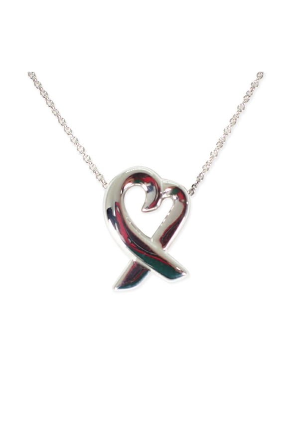 Pre-Owned TIFFANY 925 Loving Heart Pendant Necklace