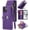 Dark Purple, variant on Logo View for iPhone 15 Pro Max Case Wallet RFID Blocking with Card Holder Slots for Women Men PU Leather Flip Strap Zipper Pocket Protective Phone Case for iPhone 15 Pro Max 6.7", Black