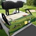thumbnail image 3 of Uorisanigo Golfer Print Golf Cart Seat Covers with Storage Pockets, Universal Club Car Seat Covers Towel Blanket Fit for EZGO, Club Car & More 2-Seat Carts, Easy Installation, 3 of 7