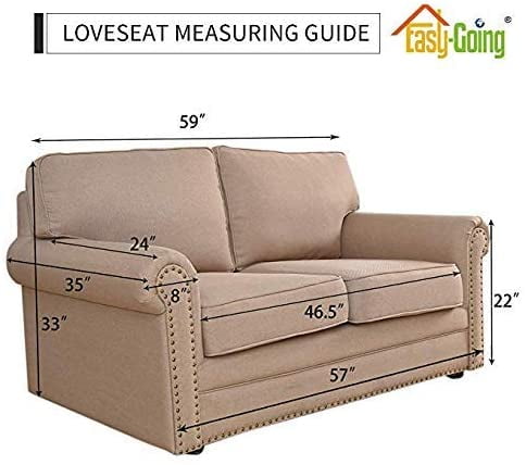 Easy-Going Sofa Slipcover Reversible Loveseat Cover Water Resistant Couch Cover 
