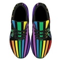 thumbnail image 2 of Unisex Rainbow Sneakers, LGBT Shoes for Men Women Lightweight Breathable Running Shoes Black Size 13, 2 of 7