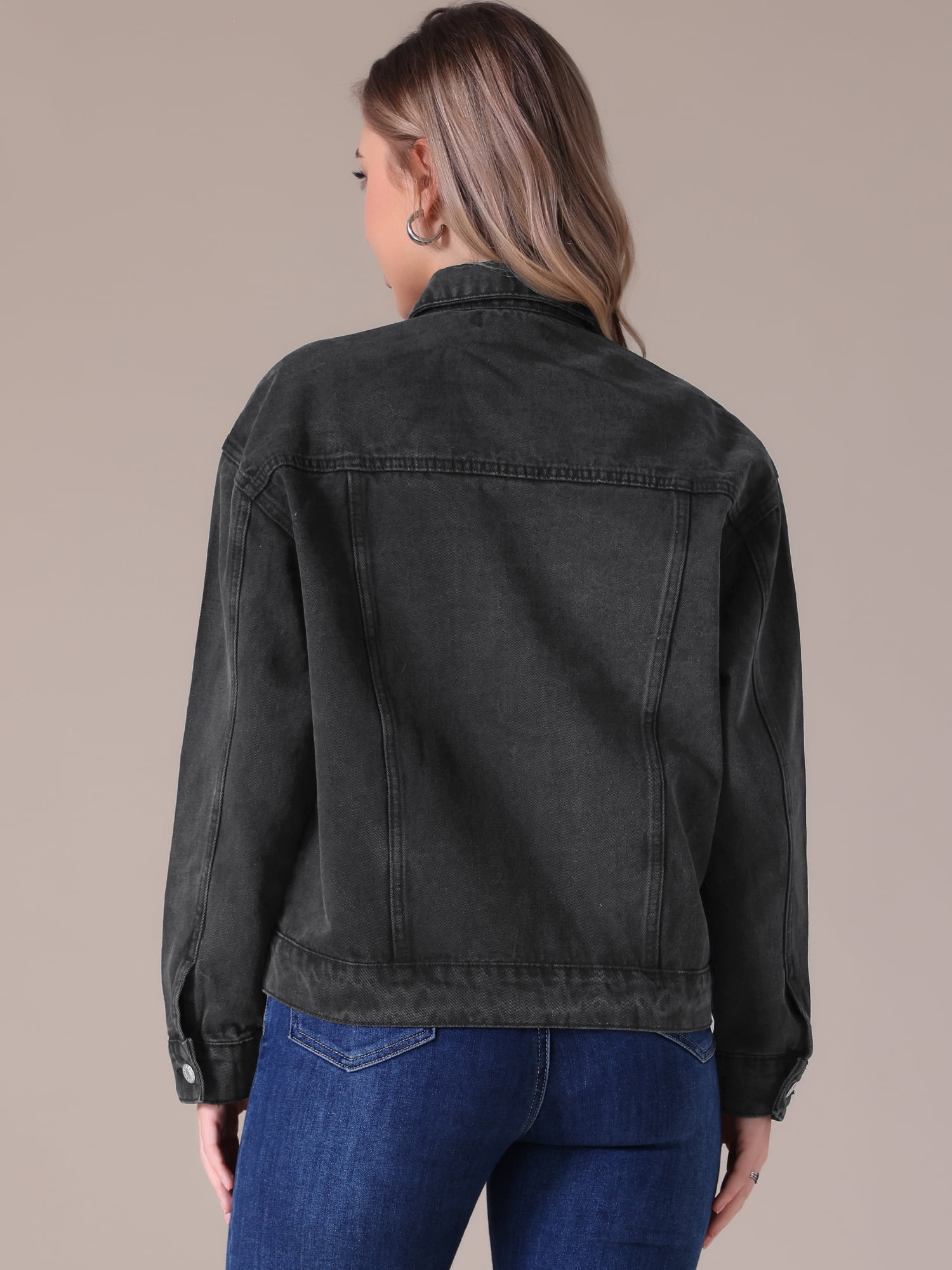 DARING DIVA Women's Button Down Cargo Denim Western Outfits XL Black