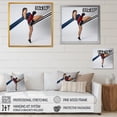 thumbnail image 4 of Designart "Joyful Boxing Enthusiast" Boxing Floater Framed Canvas Art Print, 4 of 5