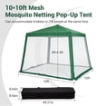 thumbnail image 2 of 10x10ft Pop-Up Canopy,Outdoor Pop Up Tent,Outdoor Screen Tent with Mesh Mosquito Netting Side Walls,Waterproof Outdoor Screen Shed Sun Shelter for Garden,Patio,Backyard, 2 of 6