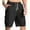 Black, variant on Hurxie Men's Casual Cargo Shorts with Elastic Waist and 6 Pockets xl Work Bermuda Shorts for Men S-2XL