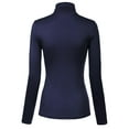 thumbnail image 4 of MixMatchy Women's Long Sleeve Turtleneck Lightweight Pullover Slim Fit Top, 4 of 4