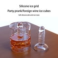 thumbnail image 2 of Kearding Moldes para cubitos de hielo de broma, bandeja para cubitos de hielo, cubitos de café helado divertidos de silicona resistentes al Type2 NO2, 2 of 6