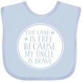 thumbnail image 3 of Inktastic Military Uncle Land is Free Nephew Boys or Girls Baby Bib, 3 of 4