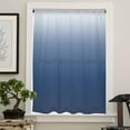 thumbnail image 4 of Navy Blue Ombre Semi Sheer Curtains Drapes for Living Room,Bedroom,French Doors Window 72 Inches Long,Modern Abstract Art Gradient Aesthetics Rod Pocket Chiffon Curtain Drapery Voile Draperies Panel, 4 of 6
