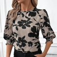 thumbnail image 2 of Eres Más Que una Camisa de Puntuación de Prueba, Verano Suelto Casual Cinco Cuartos de Manga Cuello Redondo Impreso para Mujeres, 2 of 6
