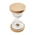 thumbnail image 4 of Reloj de Cristal con Base de Madera Doble, , 6,5 Pulgadas, Regalo de Cumpleaños, Mano de Obra Fina, Escritorio, Decoración de Oficin , Marrón claro Sin madera clara Macarena reloj de arena de resina, 4 of 7