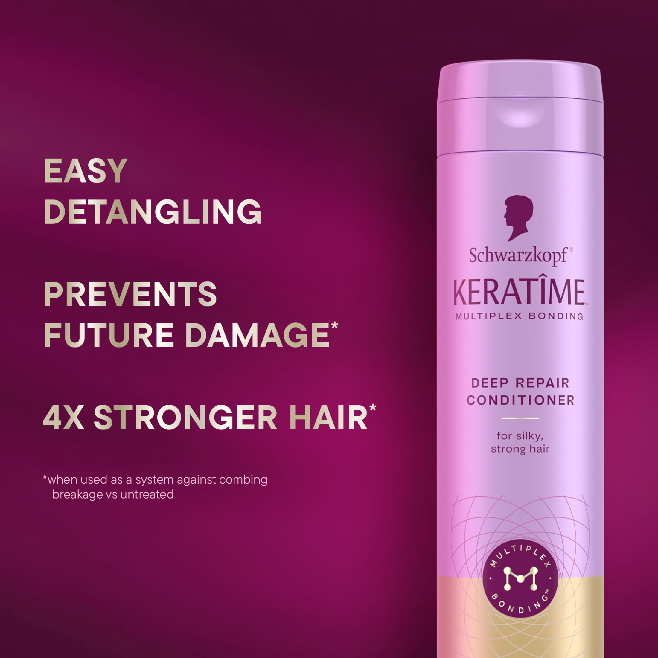 Schwarzkopf KERATIME Deep Repair Conditioner for Dry, Damaged Hair, 10.1 fl oz