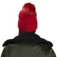 thumbnail image 3 of Women's Crocheted Warm Winter Pompom Beanie [One Size Fits Most], 3 of 4