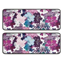 Kitchen Rugs Sets Of 2,Pioneer Flower Floral Print Pattern Anti Fatigue Kitchen Mat Rugs Non Slip Washable,Decorative Kitchen Floor Mats for Kitchen,Sink,Laundry,17"x47" 17"x47"