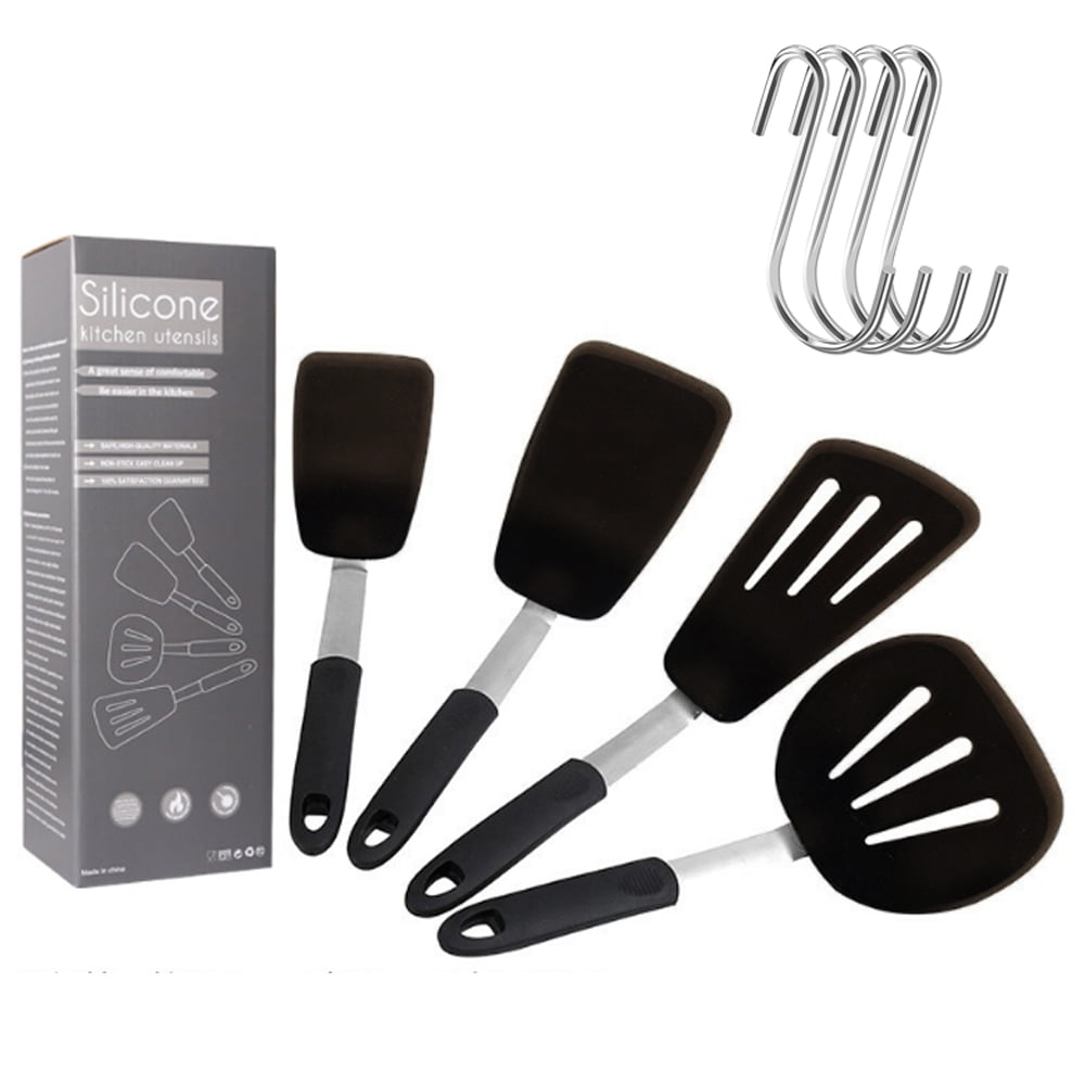 Kitchen Cooking Utensils Set of 7, P&P CHEF Heat-resistant Cooking Utensil  Kitchen Spatula for Nonstick Cookware Cooking Serving, Slotted Turner, Soup  Ladle, Spatula, Pasta Server, Spoon - Black - Yahoo Shopping