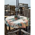 thumbnail image 2 of Outdoor Tablecloths with Umbrella Hole & Zipper, Sea Turtle Coastal Round Tablecloths 60 Inch, Summer Nautical Starfish Coral Beige Waterproof Table Cloth, Patio/Pool/Picnic Table Covers, 2 of 8