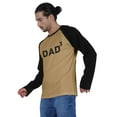 thumbnail image 4 of Inkmeso Raglan Full Sleeves Tshirt For Men Graphic Dad³ Tshirt For Father Of 3 Kids, 4 of 7