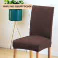 thumbnail image 4 of Housse de Chaise de Salle à Manger Solide Confortable Rotation Housse Résistant à l'Usure Forme Simple Style Gaine de Protection Rose, 4 of 6