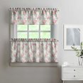 thumbnail image 2 of Vintage Country Bloom Curtains 24 Inch Short - 3 Panel Floral Bohemian Set with Rustic Wildflowers, Rod Pocket Kitchen, 2 of 5