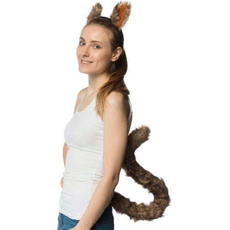 Adult's Ears And Tail Squirrel Costume Accessory Set