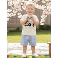 thumbnail image 3 of Cenuakty 2Pcs Baby Boy Easter Outfits Short Sleeve Cross Truck Embroidery T-Shirt + Shorts Set Toddler Clothes, 3 of 9
