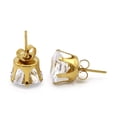 thumbnail image 2 of BEBERLINI Stud Earring Set of 4 Cubic Zirconia Earrings Shinny Female Round Ear Jewelry Size 10 mm, 2 of 6