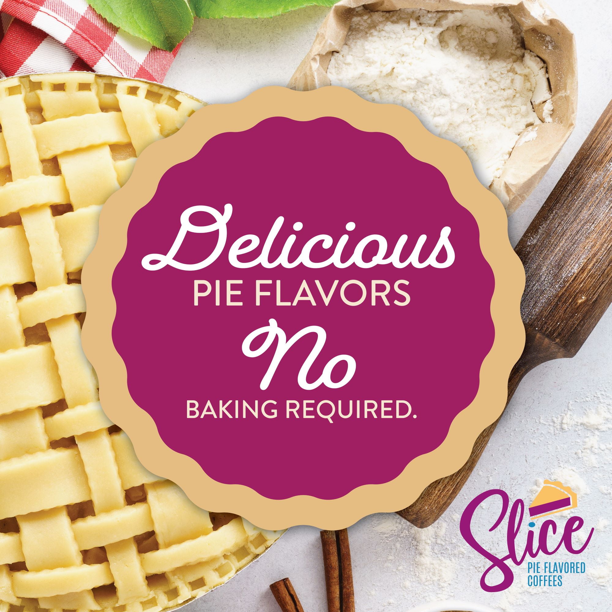 Slice Coffee Blueberry Pie Flavored Coffee Pods, 40 Count