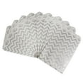 thumbnail image 3 of 200 Qty 5" x 7" Decorative Flat Paper Gift Bags - Silver Chevron Pattern on White Kraft Bags - for Sales/Treats/Parties Cookies/Gifts - N'icePackaging, 3 of 8