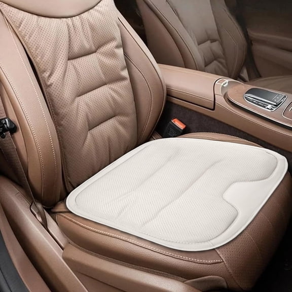 Leather Car Seat Cushion Universal Driving Comfort Breathable Mesh Support Long Sitting