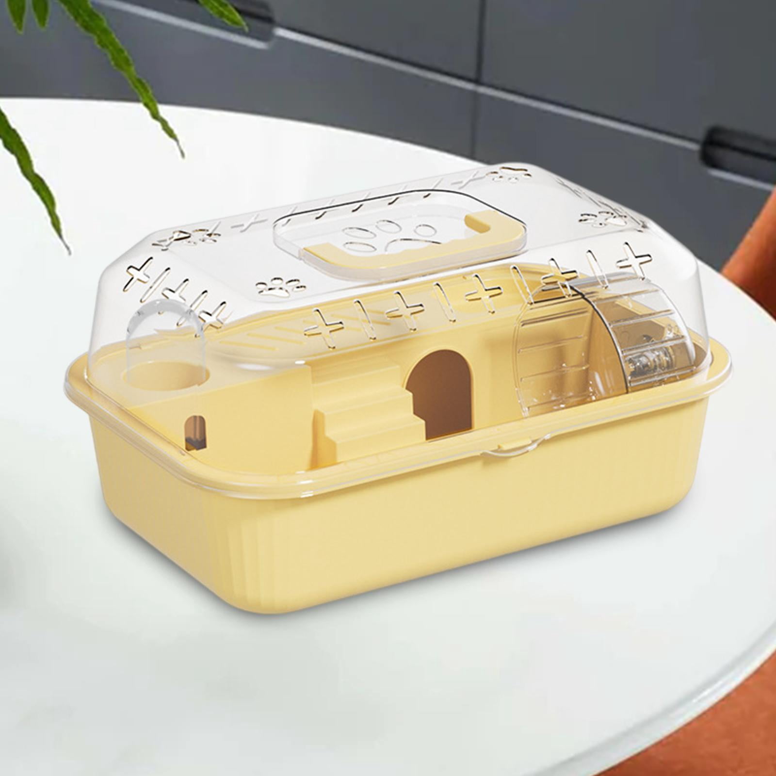Bothyi Hamster Carry Case Cage Small Animals Hamster Carrying Box for Small Animals Yellow