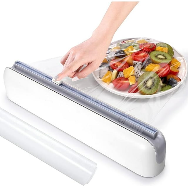 Distributeur de Film Alimentaire avec Coupeur Distributeur de Papier Aluminium Rechargeable Distributeur de Film Plastique Distributeur de Film Alimentaire avec Coupeur