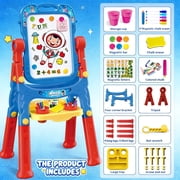 LieGorJi Easel for Kids, Toddler Easel, Double-Sided Chalk Board Kid, Kid Art Easel, Art Easel Age 4-8, Birthday Gifts for 1-3 3-5 5-8 Year Old