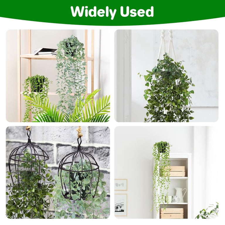 FGY Artificial Hanging Plants with Pots - Set of 3 Fake Potted Plants for  Indoor and Outdoor Decoration