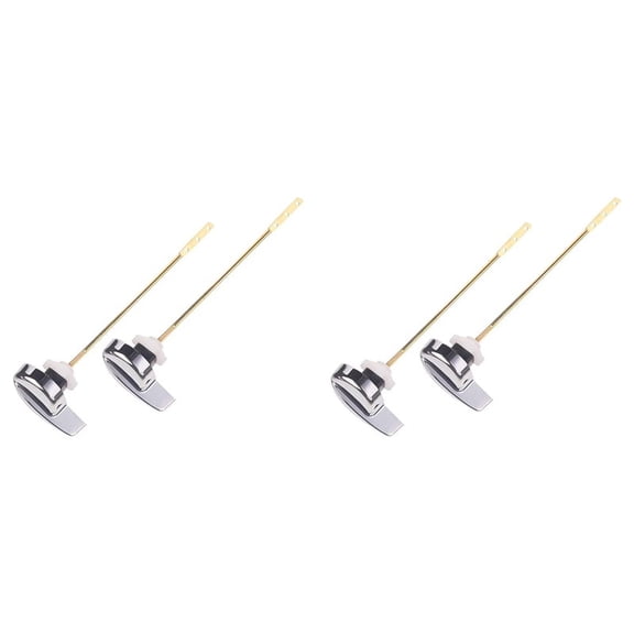 4X Toilet Tank Flush Lever Handle Universal Side Mount Toilet Handle Replacement Trip Lever Fits Most Toilet Straight
